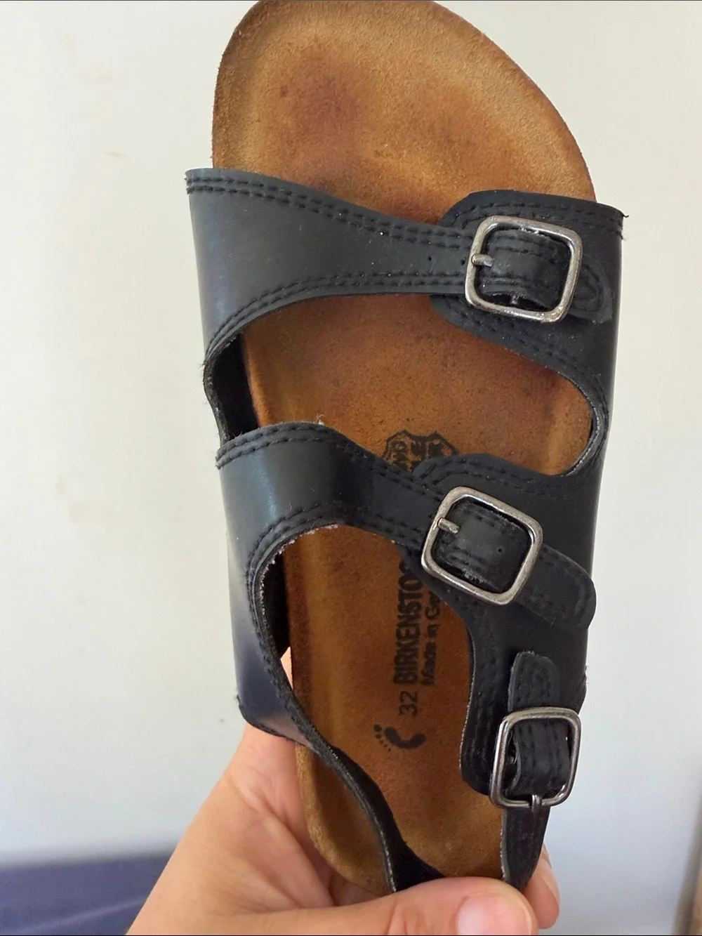 Birkenstock Kids Black Triple-Buckle Sandals